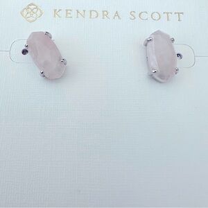 Kendra Scott Rose Quartz Betty Studs NWT